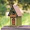 Glitzhome® 11.25" Vintage Green Distressed Wood Decorative Garden Birdhouse